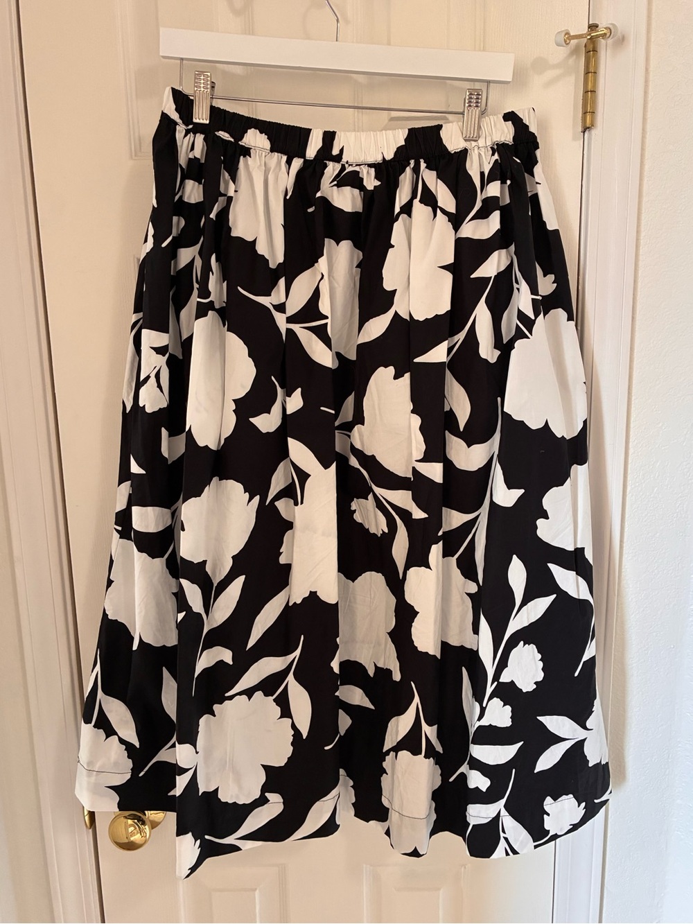 Kate Spade x Target Black & White Floral Midi Skirt
